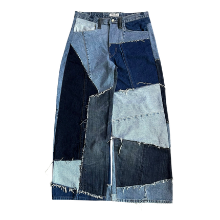 Scrapped denim