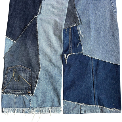 Scrapped denim