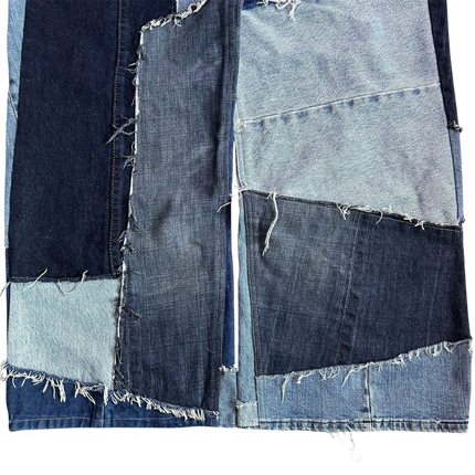 Scrapped denim