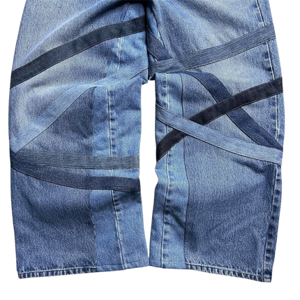Strapped denim
