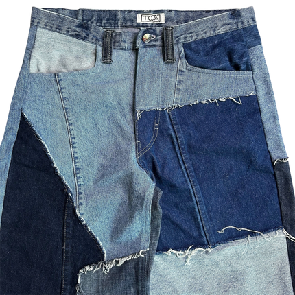 Scrapped denim