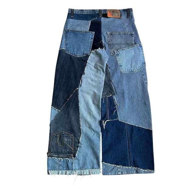 Scrapped denim