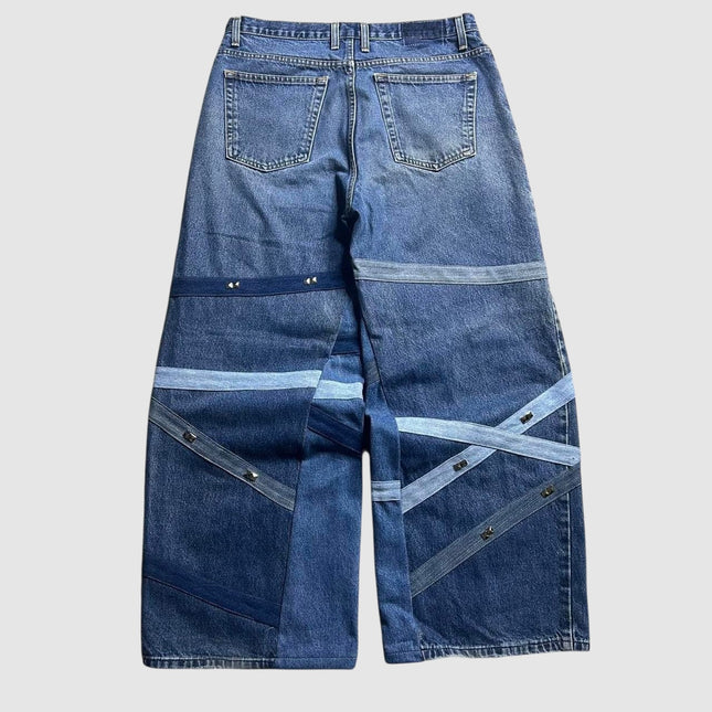 Stud Strapped Denim