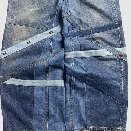 Stud Strapped Denim